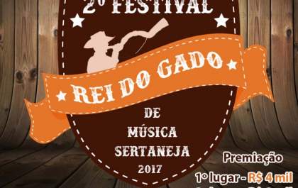 II Festival “Rei do Gado” de Música Sertaneja acontece nos dias 16 e 17 de junho