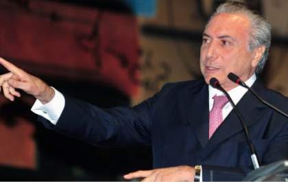 Vice-presidente Temer faz apelo por aliança do PMDB-PT em Mato Grosso do Sul