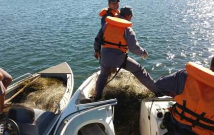 Ação da Polícia Ambiental retira 1350 metros de redes de pesca no Rio de Castilho