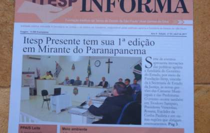 Ministério Público não vê promoção pessoal do presidente no Informativo do ITESP