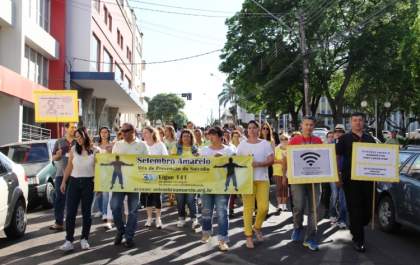 Caminhada conscientiza sobre valorização a vida e prevenção do suicídio