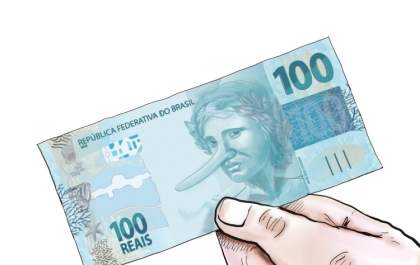 Nota se que é falsa