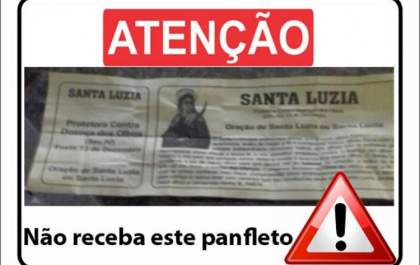 Paróquia Santa Luzia faz alerta sobre panfletos solicitando doações para a festa