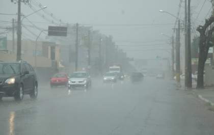 Chegada de nova frente fria traz chuva forte para região sul de MS
