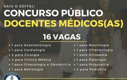 UFMS CPTL divulga edital de concurso público para docentes de Medicina