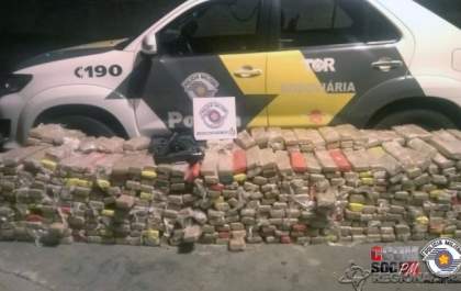 Casal é preso pelo TOR com 721 kg de maconha e pistola 9 mm