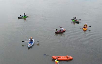 Grupo de caiaqueiros de Três Lagoas desbrava as água do Rio Verde