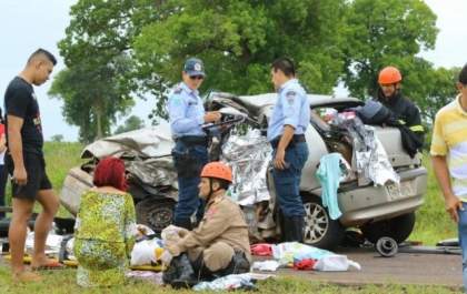 Chega a 4 número de mortos em acidente entre 2 carros na MS-080