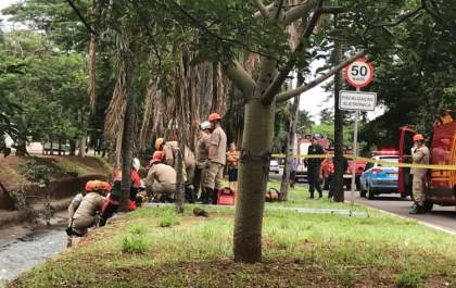 Paciente psiquiátrico tenta atravessar e cai em córrego