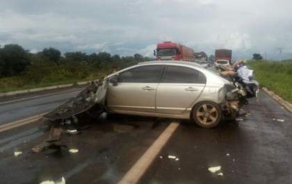 Além de matar uma pessoa, acidente na BR-267 deixou oito vítimas feridas