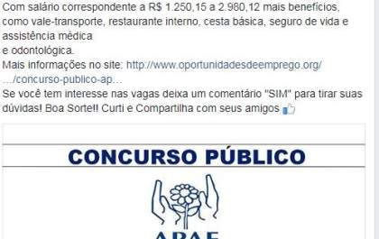 É falso o anúncio que circula no OLX de que a APAE de TL esta contratando