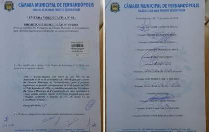 Mínimo: Projeto reduz salários de vereadores de Fernandópolis