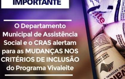 Famílias castilhenses devem estar atentas às mudanças do Viva Leite