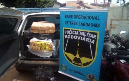 Polícia Militar Rodoviária prende grande quantidade de droga em Três Lagoas