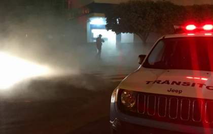 Fumaça de dispositivo de segurança na Caixa mobiliza Polícia Militar em Três Lagoas