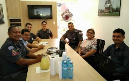 Prefeita Fátima se reúne com comando da PM em Andradina