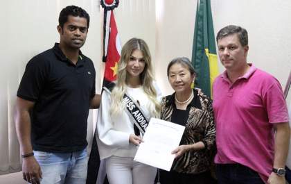 Tamiko incentiva candidata de Andradina a Miss São Paulo