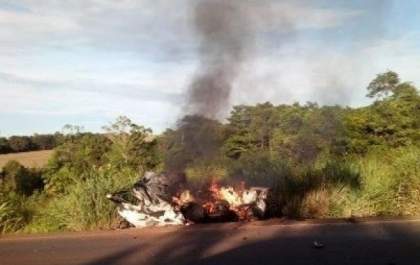 Identificada vítima morta carbonizada em acidente com carreta na BR-163
