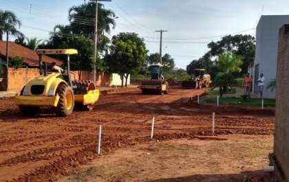 Jardim Dourados começa a receber obras de pavimentação