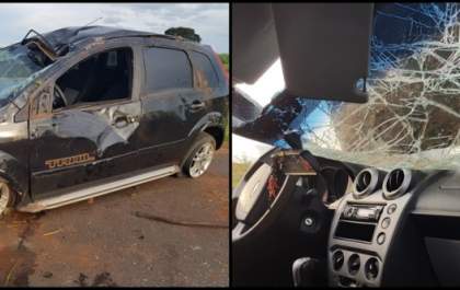 Alteração na diabetes faz motorista perder controle de carro e capotar em Castilho