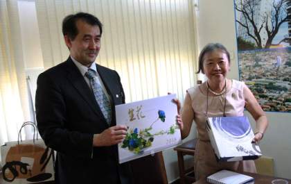 Tamiko recebe visita do Cônsul-Geral do Japão