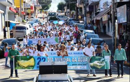 Governo de Andradina comemora o Dia Mundial da Água com passeata