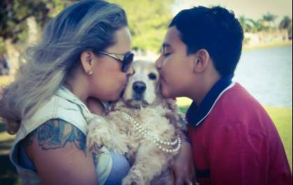 Cachorra com câncer em estado terminal ganha ensaio fotográfico e comove a web
