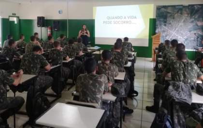 Valorização da Vida foi tema de palestra para os atiradores do TG de Andradina