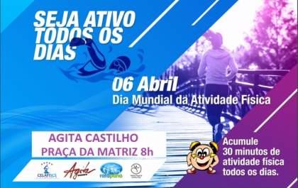 Secretaria de Saúde promove o Agita Castilho nesta sexta-feira