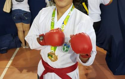 Atleta mirim de 10 anos vence Campeonato Brasileiro de Karatê