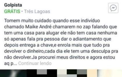 Golpe do aluguel de casas volta a fazer vítimas em Três Lagoas