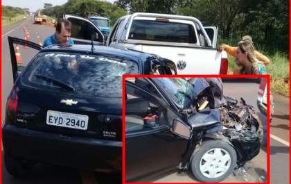 Duas pessoas ficam feridas em rodovia de Andradina após colisão