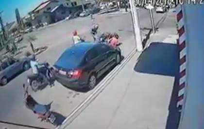 Câmeras de segurança flagram ação de bandidos na Av. Filinto Muller