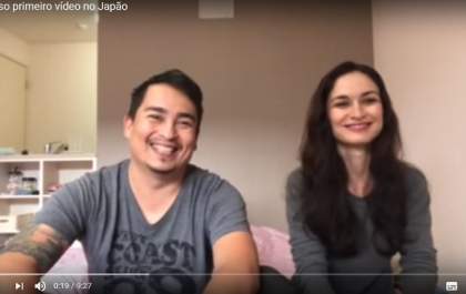 Casal três-lagoense abre canal no Youtube e conta experiências no Japão