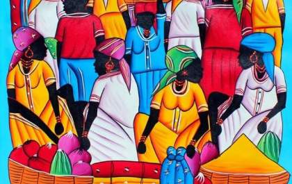 Comunidade haitiana de Três Lagoas expõe telas na Biblioteca Municipal