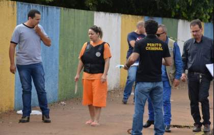 Joice Espíndola participa da reconstituição da morte de Camilo de Freitas