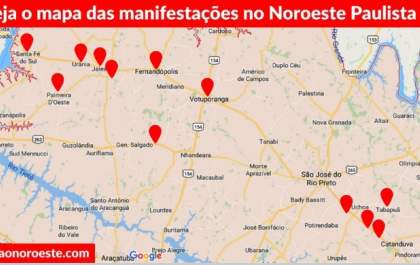 Ponto de manifestação em Fernandópolis conta com 100 caminhões