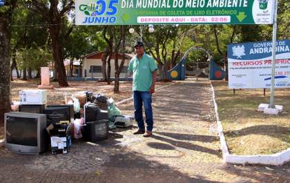 Campanha de recolhimento de lixo eletrônico mobiliza população em Andradina
