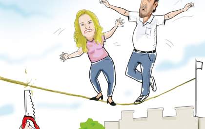 Nuna e Vera Helena estão na corda bamba da charge de hoje!