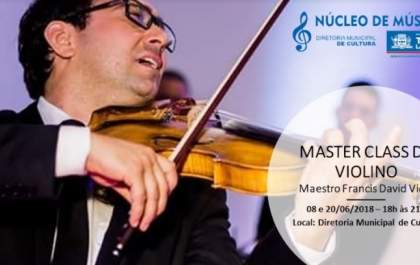 2º Master Class de Violino gratuito acontecerá no dia 20, com renomado violonista