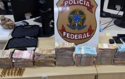 Suspeito é preso na fronteira com munições e R$ 106 mil em dinheiro