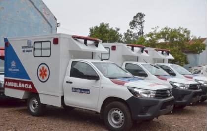 Três Lagoas recebe cinco novas ambulâncias para melhoria do atendimento à saúde