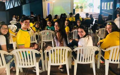 Galeria: Rumo ao Hexa! Funlec transmite jogo do Brasil para os alunos!