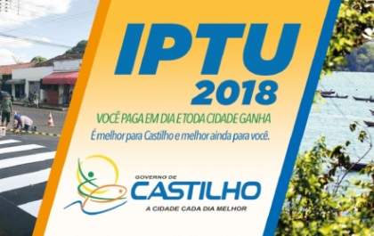 Pagamento do IPTU ficará para os 04 últimos meses do ano