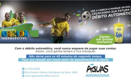 Águas Andradina entra no clima da Copa com a promoção Torcida Inesquecível