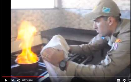 Bombeiros de Três Lagoas deixam dicas de como evitar acidentes domésticos na cozinha; veja o vídeo