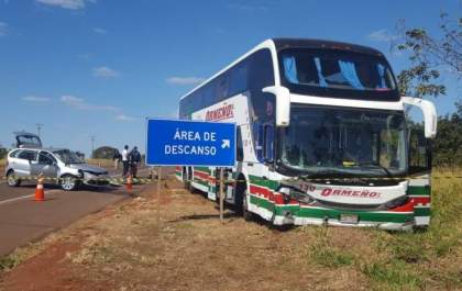 Ex-vereador morre em acidente com ônibus ao fazer contorno na BR-163, em Campo Grande