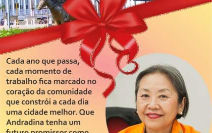 Mensagem da prefeita Tamiko Inoue