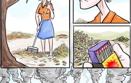 A vizinha colou fogo de novo