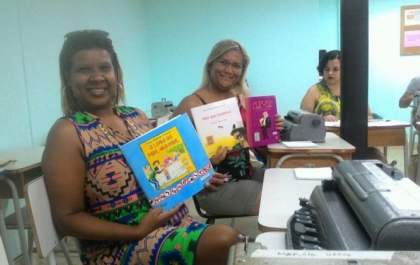 Professoras da REME participam de Curso Técnicas em Braille